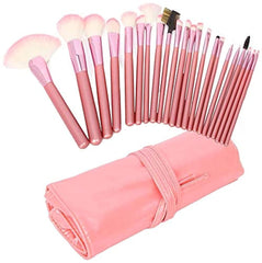 Professional 22 Pcs Makeup Make up Cosmetic Brushes Set Kit Eyeshadow Eyebrow Eyelash Eyeliner Lip Powder Blush Face Brush with Pink Bag Case Pouch