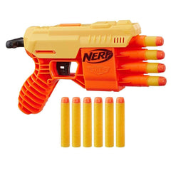 Nerf Alpha Strike Fang QS-4 Blaster -- 4-Dart Blasting -- 10 Official Nerf Elite Darts -- Easy Load-Prime-Fire