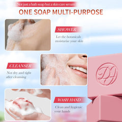 KORNTEEN Rose Flower Essential Oil Soap, 100g, Multi-Purpose, Rich Lather, Deep Cleanse, Refreshing, Oil Control, Silky Smooth