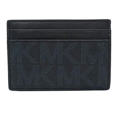 Michael Kors Men's Card Case Money Clip Wallet, Leather - Baltic Blue