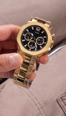 GUESS Gold-Tone Cut-Through Multifunction Watch