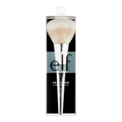 e.l.f. Precision Powder Brush for Detail Application, Synthetic, Silver
