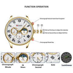CURREN Original Brand Stainless Steel Band Wrist Watch For Men With Brand (Box & Bag)-8427