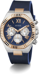 GUESS P SLV CS W/P RS GLD TR/SUN BLUE MF DL/BLUE SILICONE/BLUE SMTH LTR STRP STRP