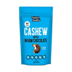 Freakin Healthy Raw Chocolate Covered Cashews - Sweet & Crunchy Snack, Individually Wrapped, On The Go Treat - 100g
