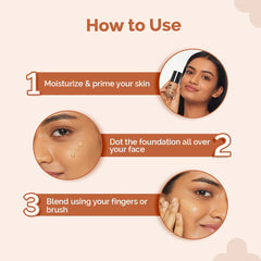 The Derma Co 2% Niacinamide Medium Coverage Matte Liquid Foundation For All Skin Types With 1% Hyaluronic Acid & Spf 40 Pa+++ For 12 Hour Long Stay & Oil Control - 02 Nude, Pack Of 1