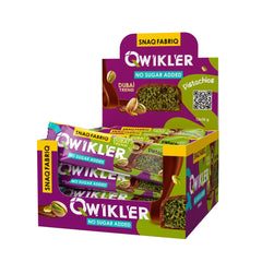 Snaq Fabriq Qwikler Dubai Trend Chocolate Bar with Pistachios and Kunafa No Sugar Added - 12x35g