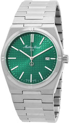 Mathey-Tissot Zoltan Quartz Diamond Green Dial Men's Watch H117AV - Silver-tone