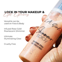 L A Girl Shimmer Spray 80ml Rose Gold 80ml