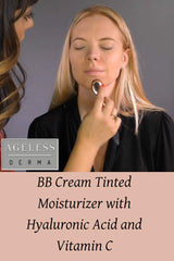 Ageless Derma BB Cream Face Tinted Moisturizer Foundation with Hyaluronic Acid and Vitamin C. Made in USA