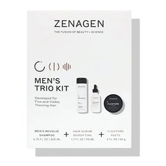 ZENAGEN Revolve Men's Trio Kit for Fine & Visibly Thinning Hair | Shampoo + Densifying Serum + Flexture Paste, Plant-Based 1 ea