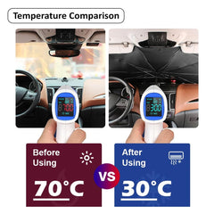 HEXAR® Windshield Sun Shade Umbrella, Protect from UV Rays, Sun Visor Protector Foldable Reflector, Keeps Car Cool, Windshields Fits Various Sedan SUV Cars