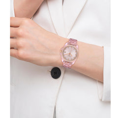 COACH WOMEN'S PINK DIAL PINK TRANSPARENT SIG C ACETATE BRACELET WATCH - 14504272