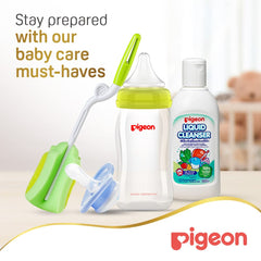 Pigeon Softouch Peristaltic Plus Wide Neck Nursing Plastic Bottle, 100% Silicone Nipple, Bpa & Bps Free, 240ml, Multicolor