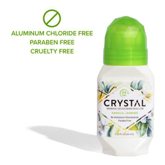 Crystal Essence Mineral Deodorant Roll-On, Vanilla Jasmine, 2.25 fl oz