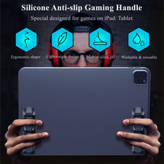 Rakizbe PUBG Controller for Tablet Anti Slip Tablet Game Grip, iPad Silicone Gaming Handle Multi Finger Operation Gamepad for Call of Duty/Knives Out/Rules of Survival