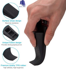 Royal Apex 4Pcs Door Stopper Wedges Mouse Design Guard Baby Safety Protector Non-Slip Door Buffers for Kids Safety Guard Finger Protect for Home and Office, Interior Bathroom, Kitchen, Doors (Black)