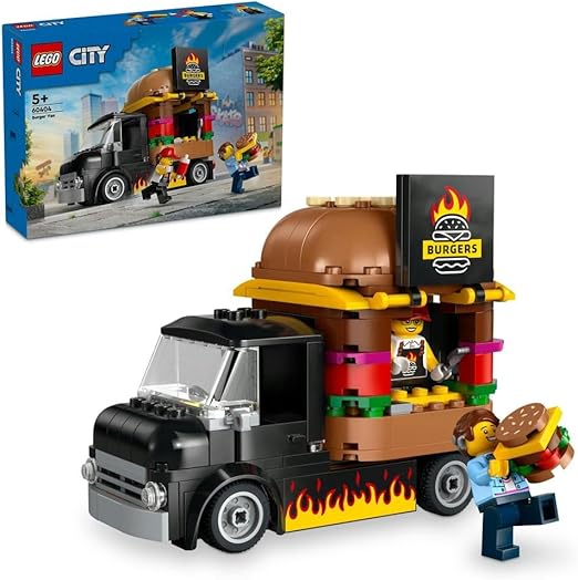 LEGO City Burger Van, Food Truck Toy for Plus Year Old Boys