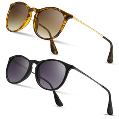 SUNGAIT Vintage Round Sunglasses for Women Men Classic Retro Designer Style