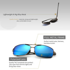 SUNGAIT Ultra Lightweight Rectangular Polarized Sunglasses UV400 Protection