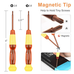 Joycon Teardown Repair Tool Kit - 4 Pack Joystick Analog Thumb Stick for Nintendo Consoles with Flex Cable, Screws, Springs & Grips - Console Lovers Must-have(25 PCS)
