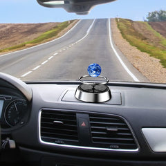 ikasus Car Air Fresheners Solar Powered Rotating Planet Purifier,Solar Energy Aromatherapy Diffuser with Galaxy Interstellar Ball for Interior Autorotation Decor Accessories (AUTO-QC6122S-WJYQ-02)