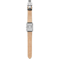 Bulova Frank Lloyd Wright Robie House Stainless Steel 3-Hand Quartz Watch, Gray Leather Strap Style: 96A287, Silver-Tone and Blue