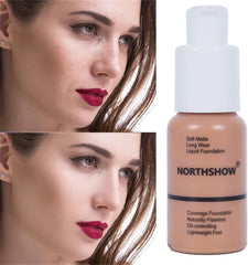 Liquid Foundation Matte Oil Control Concealer - Full Cover, Water-Resistant (30ml)