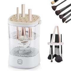 Angju Electric Makeup Brush Cleaner - 10000 RPM Portable Makeup Brush Cleaning Machine with 1200 mAh Rechargeable Battery, IP65 Waterproof Automatic Makeup Brush Cleaner for Makeup Sponges and Brushes