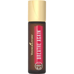 Young Living Breathe Again Essential Oil Roll On 10ml for Easy Relief Combines Copaiba, Myrtle, and Peppermint with Four Different Types of Eucalyptus
