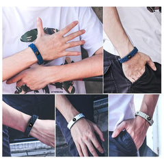 Aputue Anti Static Wrist Band, Anti Static Wrist Strap, Wireless Rhombus Antistatic Wrist Strap, Strap Anti Shock Silicone Improve Sleep Winter Electrostatic Removal Bracelet for Men and Woman