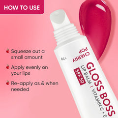 Dot & Key Cherry Lip Balm for smooth red lips| SPF 30, Shea Butter with Vitamin E| tinted lip balm for glossy, buttery soft lips| for dark lips, 12g