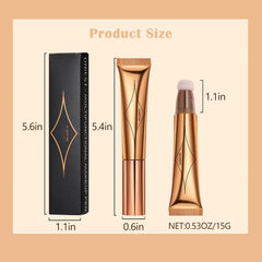 DAGEDA Contour Beauty Women Wand, Liquid Face Concealer Pen, Smooth Creamy Matte Finish Liquid Contour Stick with Soft Cushion Applicator, Blendable Waterproof Body Face Contouring Makeup, 0.53oz (01)
