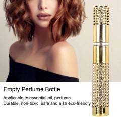 Metal Perfume Bottle, Lightweight Good Sealing Effect Refillable Spray Dispenser, for Makeup Lovers Professional Makeup Artist(AB048G gold)