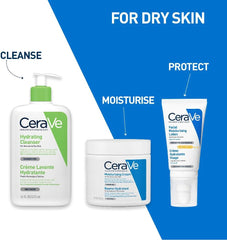 CeraVe Hydrating Cleanser | Face and Body Wash for Normal to Dry skin with Hyaluronic Acid and Ceramides | Fragrance Free Paraben Free |16Oz, 473 ml (Pack of 1)