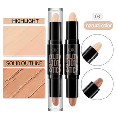 SOMGKIN Highlight Contour Stick, 2 in 1 Makeup Shading Stick, Face Highlighters Sticks, Concealer Contour Highlighter Stick,Cruelty Free Makeup,double-end face concealer contouring sticks cream (03)