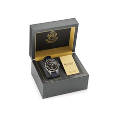 Bulova Men's Archive Series MIL-SHIPS-W-2181 Stainless Steel 3-Hand Hack Automatic Watch, Grey Nylon Strap and Black Matte Dial Style: 98A266, Silver, Automatic Watch