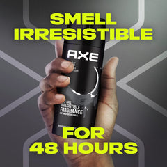 Axe Men Deodorant Body Spray for Long Lasting Odour Protection, Black, 48 hours Irresistible Fragrance, 150ml 540.0 grams, 3.0 count, 3