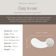 Project E Beauty Disposable Non-woven DIY Natural Spa Skin Care Cosmetic Facial Paper Sheet Eye Nose Face and Compressed Mask Towel Sheet Toner Lotion Paper (Eye Zone)