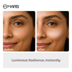 MARS Take A Glow Illuminating Primer + Strobe Cream 3 in 1 Formula Moisturiser, Face Primer & Highlighter Enriched with Jojoba Oil, Madecassoside & Ectoin 30ml 02 LIGHT BEAM