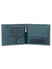 WildHorn® RFID Protected Genuine Leather Wallet & Gift Combo for Men - GIFT1173 BLUE HUNTER+BLK S+BLU KRING-BLUE