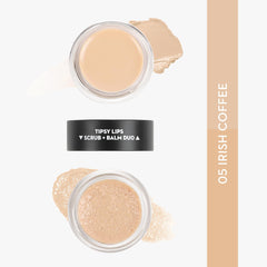 Sugar Cosmetics Tipsy Lips Dual Action Lip Scrub & Balm | Ultra Nourishing & Softens Dry, Chapped Lips | 05 Irish Coffee (Sweet & Boozy)