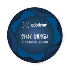Globalstar Shea Sugar Scrub 600ml – Exfoliating & Hydrating – Watermelon, Blue Indigo, Kiwi, Fassi Aker, Vitamin C (600g, Blue Indigo)
