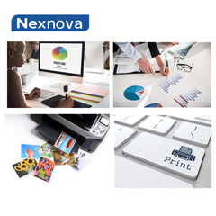 NexNova® Ink Set 673 Compatible with EcoTank Compatible with EPSON 6 Pack for L800/L805/L810/L850/L1800 - Black Cyan Magenta Yellow Light Cyan Light Magenta - 70ml/Bottle