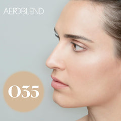 AEROBLEND Airbrush Foundation Makeup (O35) - Professional, Water-Based (1 oz)