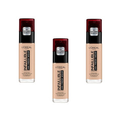 L'Oréal Paris Foundation Infaillible 24H Fresh Wear Make-Up 110 Vanilla Rose Pack of 3 x 30 ml