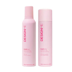 DESIGNME PUFF.ME Volumizing Spray & Volumizing Mousse for Curly Hair Bundle | 7-Oz Dry Texture Spray for Hair & 8.5-Oz Curly Hair Mousse | Color-Safe, Flexible-Hold Hair Texture Spray & Mousse