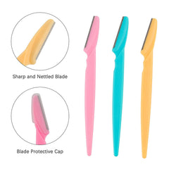 DDSHUN Eyebrow Razors Eyebrow Razors Shaper Trimmer Shaver Facial Hair Remover Exfoliating Dermaplaning Tool with Precision Cover Cosmetic Exfoliating Makeup for Women and Men - 24PCS