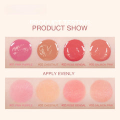 NOVOLAN Liquid Blush 15ml Cream Blush Wet Makeup Sweet Cheeks Blush Matte Pot Blusher, Natural Color Liquid Blush Long-Lasting Matte Silky Delicate Rouge Beauty Makeup (#01)