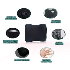 Super Fit Car Headrest Pillow, Car Pillow for Driving with Adjustable Strap